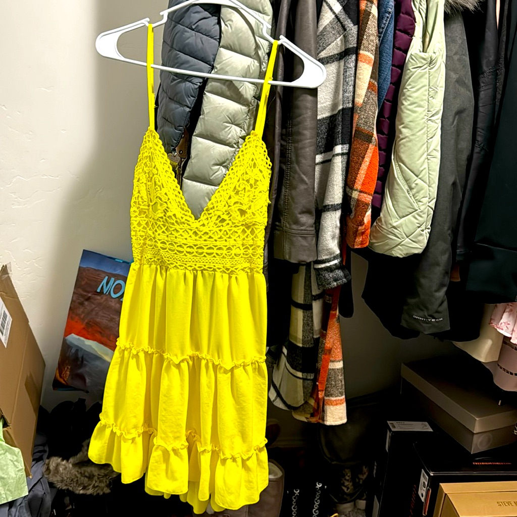 Nwot Xs Charlie Charlie Charlotte Yellow Dress